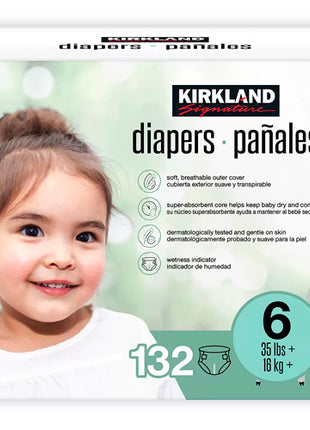 Kirkland Signature Pañales Etapa 6 Unisex 132 Pzas
