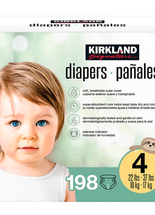 Kirkland Signature Pañales Etapa 4 Unisex 168 Pzas
