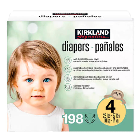 Kirkland Signature Pañales Etapa 4 Unisex 168 Pzas