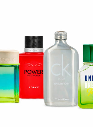 Combo 4 Perfumes Antonio Banderas, Calvin Klein, Benetton, Tous Caballero/Unisex-2601002