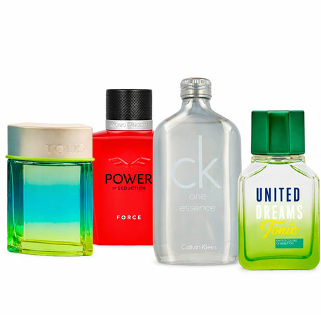 Combo 4 Perfumes Antonio Banderas, Calvin Klein, Benetton, Tous Caballero/Unisex-2601002