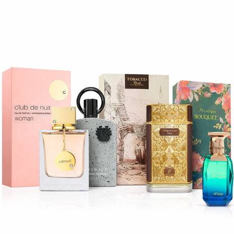 Combo 4 Perfumes Afnan, Armaf Caballero/Unisex/Dama-2601006