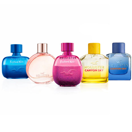 Combo 5 Perfumes Hollister Caballero/Dama-2601009