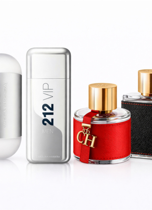 Combo 4 Perfumes Carolina Herrera Dama y Caballero-2601031