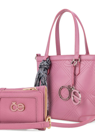 Combo Cloe Bolsa Tote y Cartera Billetera 2 Pzas | Rosa-2601045
