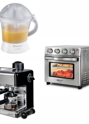 Combo cocina Exprimidor de cítricos CEKM-40 PB, Cafetera CKM-650 EIN y Horno freidora HFKM-1400 IN