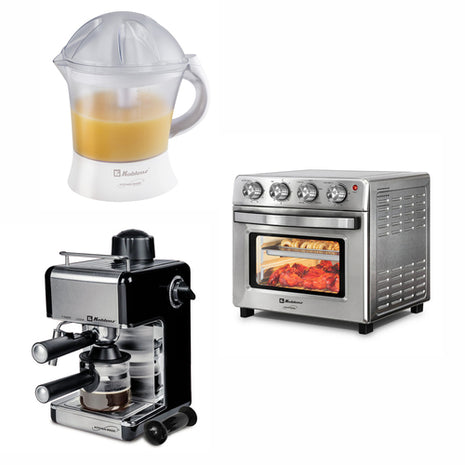 Combo cocina Exprimidor de cítricos CEKM-40 PB, Cafetera CKM-650 EIN y Horno freidora HFKM-1400 IN