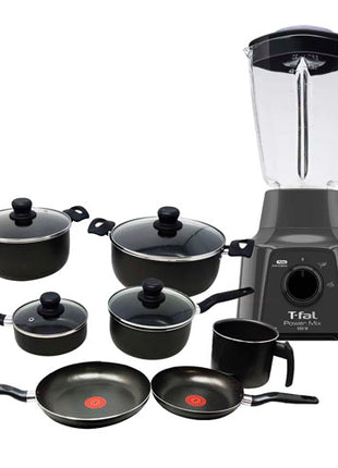 Combo Cocina incluye Batería de cocina Vital 11 piezas 0226100 T-fal y Licuadora Powermix LN283BMX T-fal