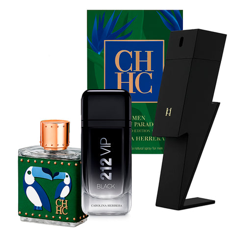 Combo Carolina Herrera 3 piezas E080 Caballero