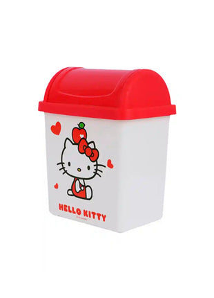 Sanrio Bote Contenedor KITTYBOTE Blanco/Rojo Con Tapa