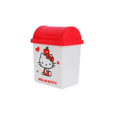 Sanrio Bote Contenedor KITTYBOTE Blanco/Rojo Con Tapa