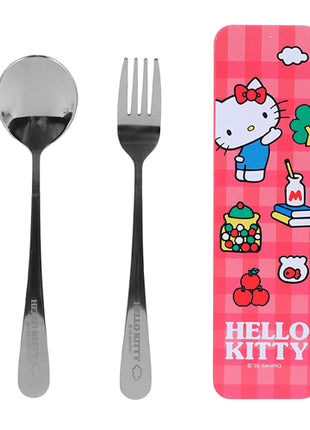 Sanrio Kit de Cubiertos Hello Kitty KITTYCUBR Estuche Acero Inoxidable