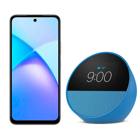 Combo Electrónica Celular Infinix X6725-128-NO + Bocina Alexa ECHOSPOT-AZUL