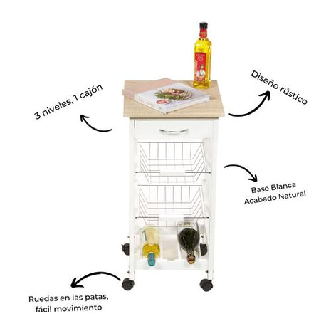 Carrito de Cocina KT44135