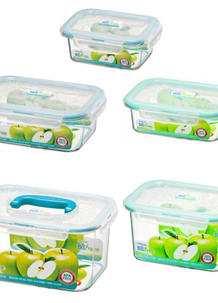 Set de 5 Contenedores rectangulares Bisfree LBF990 Lock & Lock