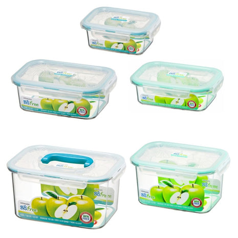 Set de 5 Contenedores rectangulares Bisfree LBF990 Lock & Lock