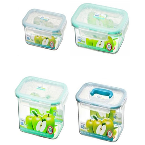 Set de 4 Contenedores rectangulares Bisfree Tritán LBF999 Lock & Lock
