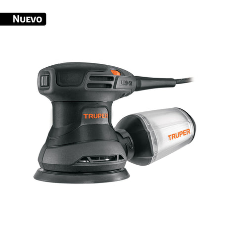 Truper Lijadora Orbital 5" LIRO-5A2 negro con naranja 260W industrial