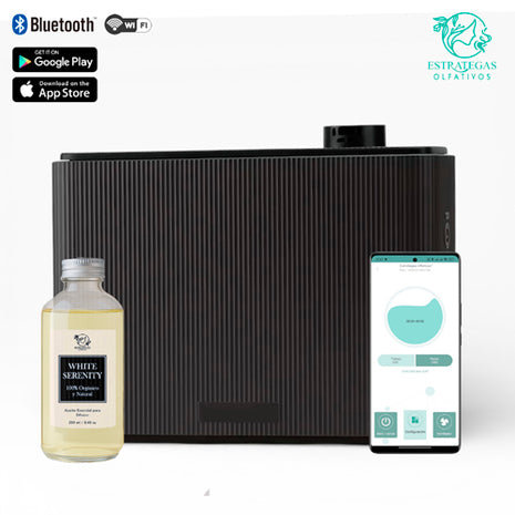Estrategas Olfativos Difusor Aromático Luxury LUN-00 negro con depósito de 1L