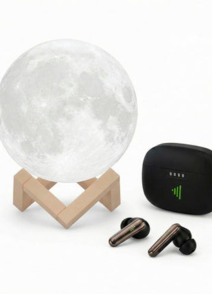 Highlink Lampara Forma de Luna y Audífonos LinkBuds Negro