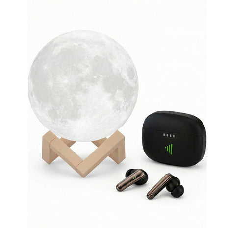 Highlink Lampara Forma de Luna y Audífonos LinkBuds Negro