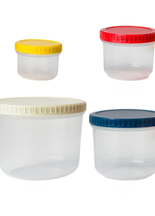 Good & Good Set de 4 recipientes M05-JR0034 transparente para snack