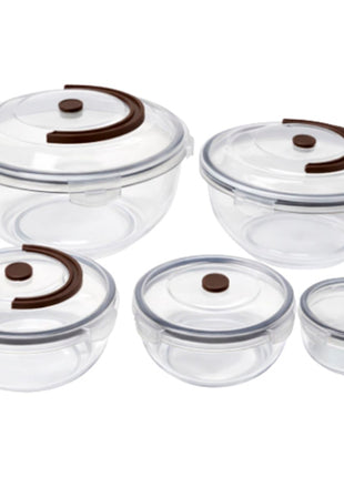 Good & Good Juego de 5 recipientes herméticos M105-JR0033 transparentes con tapa