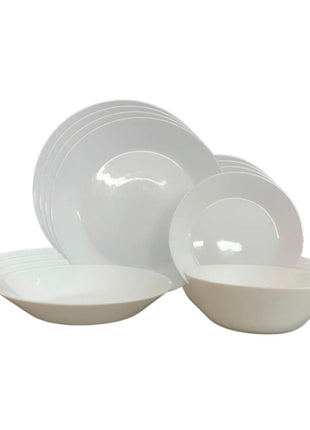Good & Good Vajilla M131-VC0001 blanco de vidrio Opalino 24 piezas