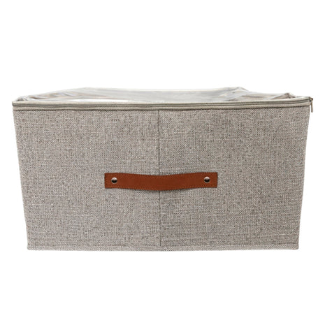Good & Good Caja organizadora M142-CO0007 gris tipo lino 52L