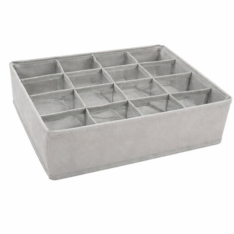 Good & Good Caja organizadora M142-OR0005 gris de tela con 16 divisiones