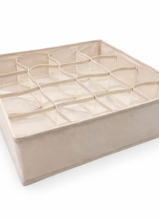 Good & Good Caja organizadora M142-OR0006 blanco de tela con 16 divisiones