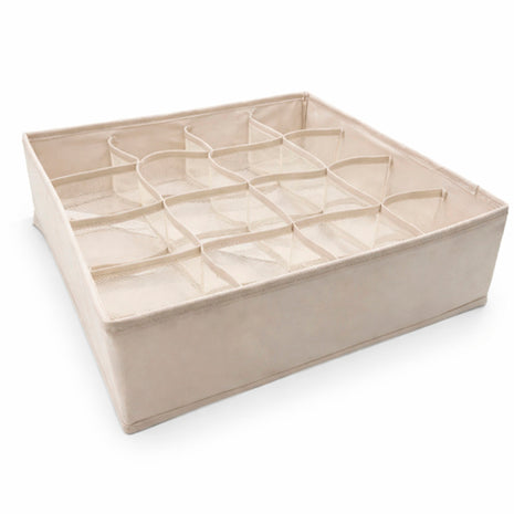Good & Good Caja organizadora M142-OR0006 blanco de tela con 16 divisiones