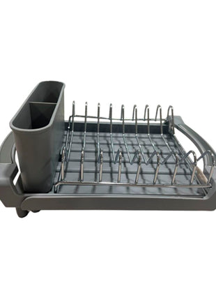 Good & Good Escurridor expandible M151-ED0001 grsic con plata de 1 nivel con doble porta utensilios
