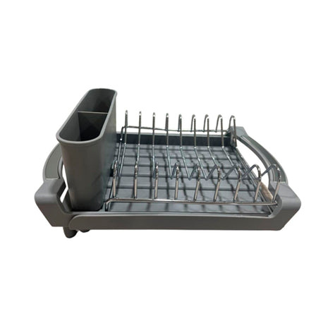 Good & Good Escurridor expandible M151-ED0001 grsic con plata de 1 nivel con doble porta utensilios