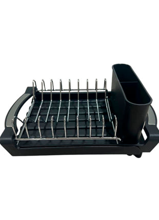 Good & Good Escurridor expandible M151-ED0002 negro con plata de 1 nivel con doble porta utensilios