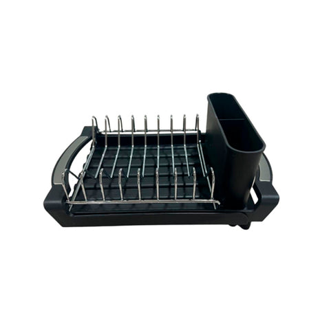 Good & Good Escurridor expandible M151-ED0002 negro con plata de 1 nivel con doble porta utensilios