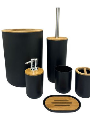 Juego de accesorios para baño 7 piezas negro M9-SB0015 Good & Good