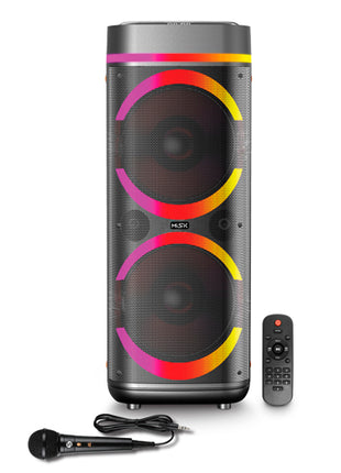 Misik Unibody Portátil MB2205 negro TWS doble 12” con luz LED Flame