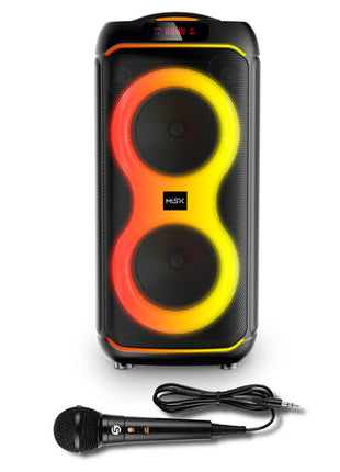 Misik Bafle MB2208N negro TWS Amplificado Bluetooth doble 8" luz LED