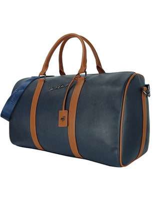 Michel Domit Maleta de mano MDTMALETASSM06AZ azul con camel con compartimento principal con cierre