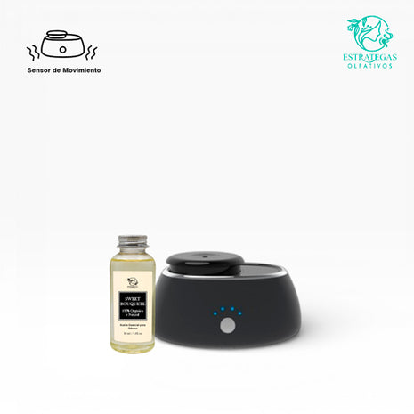 Estrategas Olfativos Difusor Aromático Mobile Mini MMN-00 negro con depósito de 30ml