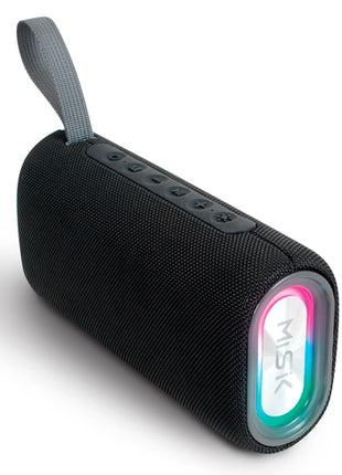 Misik Bocina portátil MS213 negro TWS con luz LED y reproductor USB
