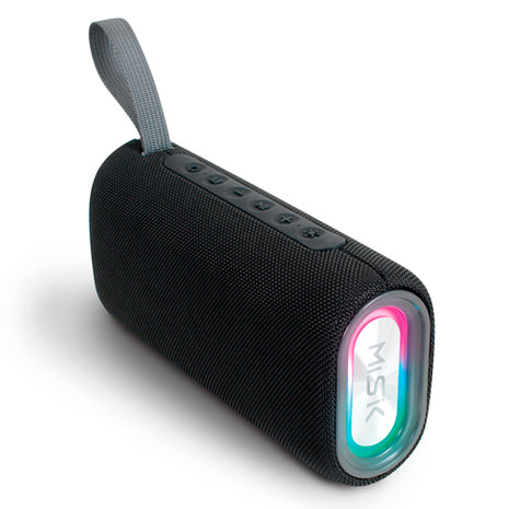 Misik Bocina portátil MS213 negro TWS con luz LED y reproductor USB