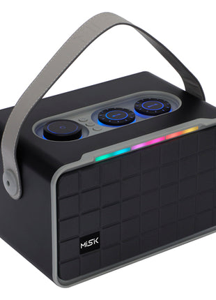 Misik Sistema de Audio Portátil MS258 negro con luces LED TWS