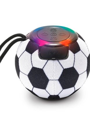 Misik Bocina TWS portátil MS284 blanco con negro con luz en forma de mini balón