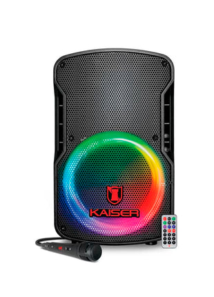 Kaiser Bafle Profesional MSA-7908MX negro recargable 8" con micrófono