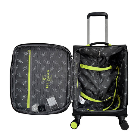 Maleta de 20" Marsmaster negro con verde Nivada