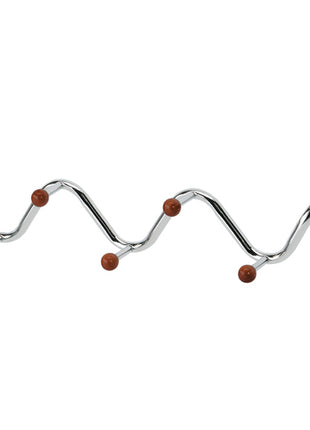 Namaro Design Perchero de pared OR-424819 gris con café de metal con madera