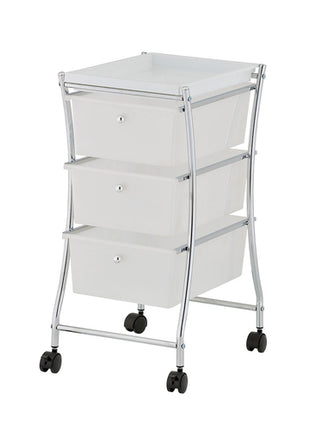 Namaro Design Carrito OR-440123 blanco con 3 cajones y charola