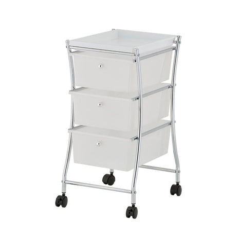 Namaro Design Carrito OR-440123 blanco con 3 cajones y charola